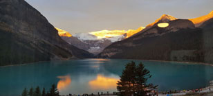 湖光山色:加拿大卡尔加里-落基山脉