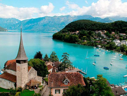 瑞士暑假行 最美小镇施皮兹图片