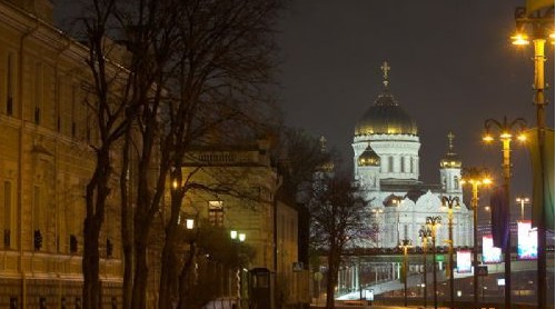 莫斯科迷人夜景图片