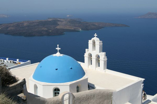 希腊爱琴海边风景图片图片
